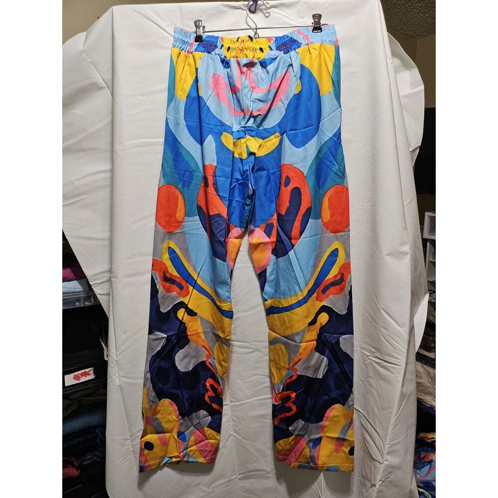 Colorful Abstract Print Shirt and Pants Set by TFY Collection - Picture 3 of 14